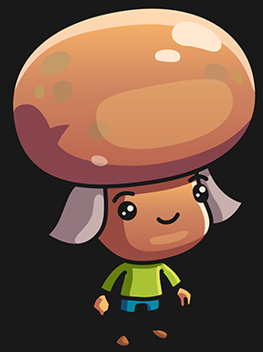 Small mushroom character